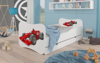 ADRK Furniture - Dječji krevet Gonzalo grafika - 70x140 cm s ladicom