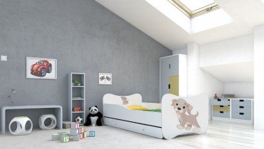 ADRK Furniture - Dječji krevet Gonzalo grafika - 70x140 cm s ladicom