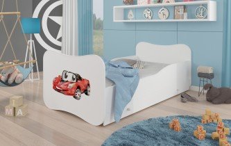ADRK Furniture - Dječji krevet Gonzalo grafika - 80x160 cm s ladicom