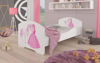 ADRK Furniture - Dječji krevet Pepe grafika - 80x160 cm