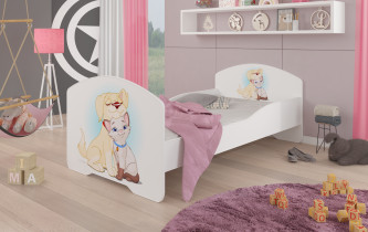 ADRK Furniture - Dječji krevet Pepe grafika - 80x160 cm