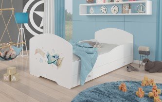 ADRK Furniture - Dječji krevet Pepe grafika - 70x140 cm s ladicom