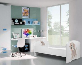 ADRK Furniture - Dječji krevet Pepe grafika - 80x160 cm