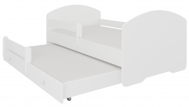 ADRK Furniture - Dječji krevet Pepe II s dodatnim ležajem - 80x160 cm s ogradom
