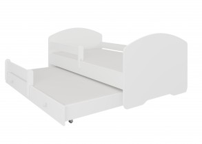 ADRK Furniture - Dječji krevet Pepe II s dodatnim ležajem - 80x160 cm s ogradom