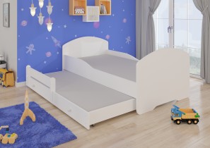 ADRK Furniture - Dječji krevet Pepe II s dodatnim ležajem - 80x160 cm s ogradom