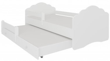 ADRK Furniture - Dječji krevet Casimo II s dodatnim ležajem - 70x140 cm s ogradom