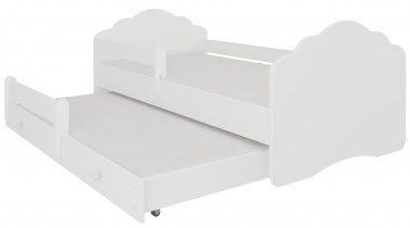 ADRK Furniture - Dječji krevet Casimo II s dodatnim ležajem - 80x160 cm s ogradom