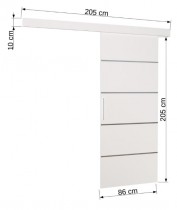 ADRK Furniture - Klizna pregradna vrata Tony 86 - bijela