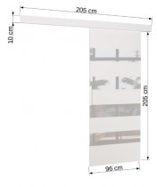 ADRK Furniture - Klizna sobna vrata Milou 96 - bijela