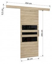 ADRK Furniture - Klizna pregradna vrata Alena 80 - bijela