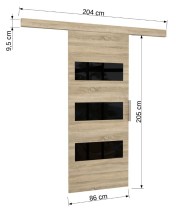 ADRK Furniture - Klizna pregradna vrata Ares 80 - bijela