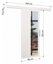 ADRK Furniture - Klizna pregradna vrata Malta 80 - bijela
