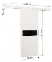 ADRK Furniture - Klizna pregradna vrata Klara 80 - bijela