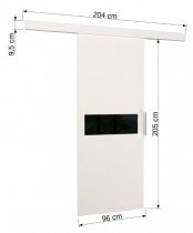 ADRK Furniture - Klizna pregradna vrata Klara 90 - bijela