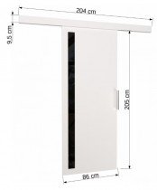 ADRK Furniture - Klizna pregradna vrata Lira 80 - bijela