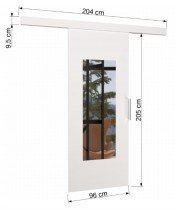 ADRK Furniture - Klizna pregradna vrata Nela 90 - bijela