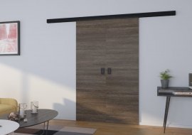 ADRK Furniture - Klizna dvokrilna vrata Toppo 120 - pepeljasta