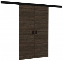 ADRK Furniture - Klizna dvokrilna vrata Toppo 160 - pepeljasta