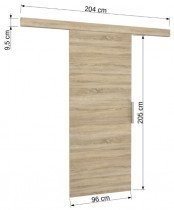 ADRK Furniture - Klizna pregradna vrata Pixi 96 - bijela
