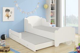 Dječji krevet Amadis II s dodatnim ležajem - bijela 70x140 cm 
