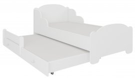 ADRK Furniture - Dječji krevet Amadis II s dodatnim ležajem - bijela 80x160 cm 