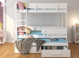ADRK Furniture - Krevet na kat Etapo 80x180 cm s dodatnim ležajem