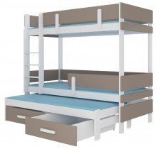 ADRK Furniture - Krevet na kat Etapo 90x200 cm s dodatnim ležajem