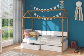 ADRK Furniture - Dječji krevet Otello s zaštitnom ogradom - 80x190 cm 