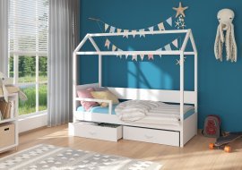 ADRK Furniture - Dječji krevet Otello s zaštitnom ogradom - 80x190 cm 