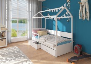 ADRK Furniture - Dječji krevet Otello s zaštitnom ogradom - 90x200 cm 