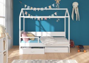ADRK Furniture - Dječji krevet Otello s zaštitnom ogradom - 90x200 cm 