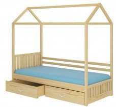 ADRK Furniture - Dječji krevet Rose - 80x190 cm - bor