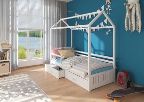ADRK Furniture - Dječji krevet Rose s zaštitnom ogradom - 80x190 cm 
