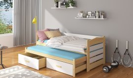 ADRK Furniture - Dječji krevet Tiarro - 90x200 cm - bor/bijela