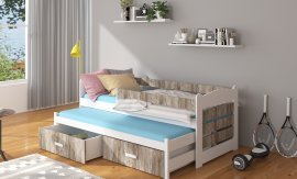 ADRK Furniture - Dječji krevet Tiarro s ogradom - 90x200 cm