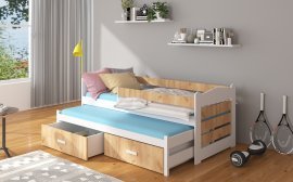 ADRK Furniture - Dječji krevet Tiarro s ogradom - 90x200 cm