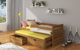 ADRK Furniture - Dječji krevet Tomi s zaštitnom ogradom - 90x200 cm