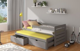 ADRK Furniture - Dječji krevet Tomi s zaštitnom ogradom - 80x180 cm