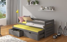 ADRK Furniture - Dječji krevet Tomi s zaštitnom ogradom - 90x200 cm