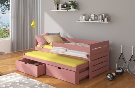 ADRK Furniture - Dječji krevet Tomi s zaštitnom ogradom - 90x200 cm