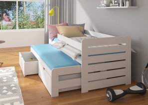ADRK Furniture - Dječji krevet Tomi s zaštitnom ogradom - 90x200 cm
