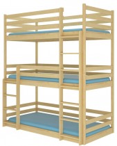 ADRK Furniture - Krevet na kat Tedro - 90x200 cm - bor