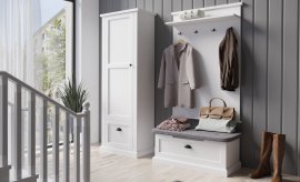 ADRK Furniture - Zidna vješalica Gal P03 - bijela