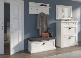 ADRK Furniture - Zidna vješalica Gal P03 - bijela