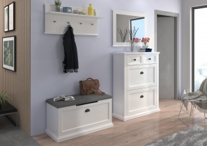 ADRK Furniture - Zidna vješalica Gal P03 - bijela