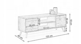 ADRK Furniture - Tv element Petra 155x50 cm
