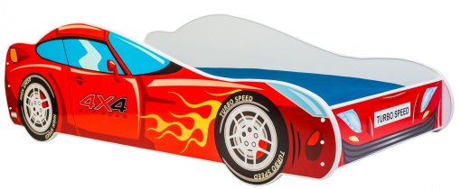 ADRK Furniture - Dječji krevet Car 70x140 cm + LED