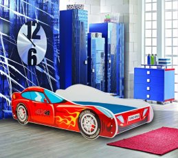 Dječji krevet Car 70x140 cm + LED
