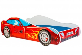 ADRK Furniture - Dječji krevet Car 70x140 cm + LED